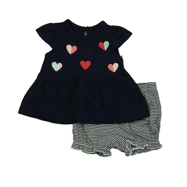 Carter's 2-pieces Navy | White Hearts Apparel Sets 3 Months 