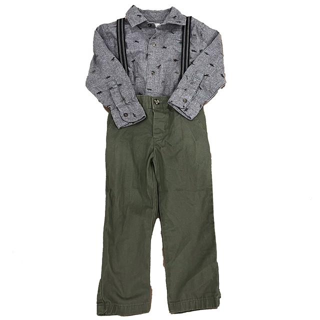 Carter's 2-pieces Gray | Green Apparel Sets 3T 