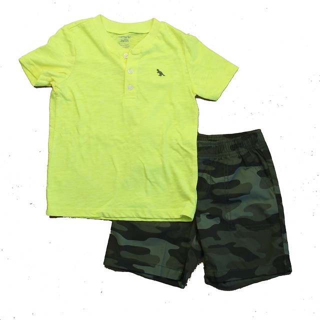 Carter's 2-pieces Yellow | Green Camo Apparel Sets 3T 