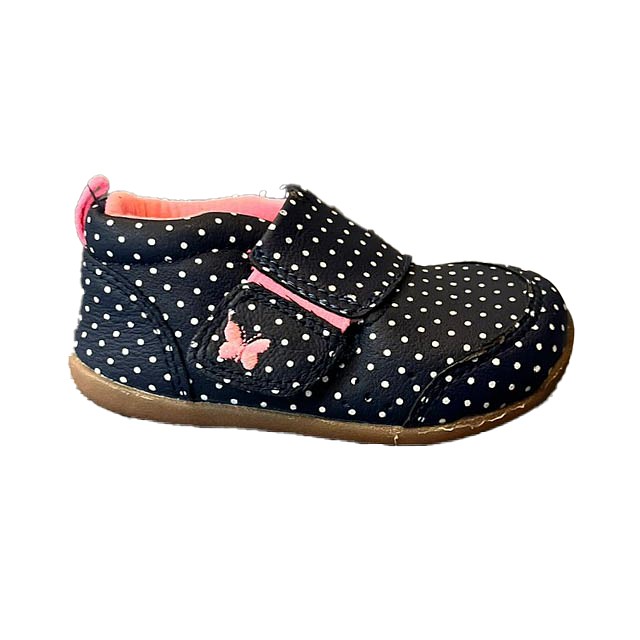 Carter's Navy Polka Dots Shoes 6 Toddler 