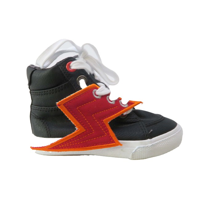 Cat & Jack Black | Red Lightening Bolt Sneakers 6 Toddler 