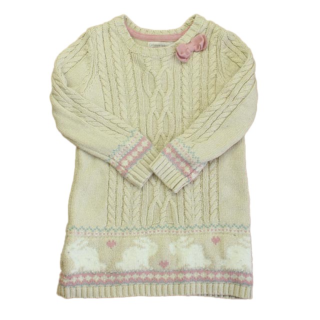 Catherine Malandrino Ivory | Pink Bunnies Sweater Dress 2T 