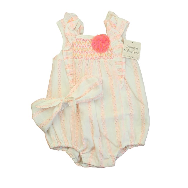 Catherine Malandrino White | Pink Dress 6-9 Months 