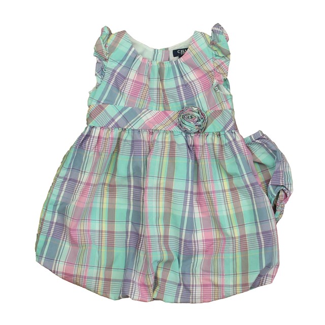 Chaps 2-pieces Pink | Blue Plaid Dress 18 Months 