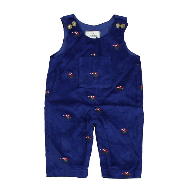 Classic Prep Bright Navy with Skiier Romper 0-6 Months 