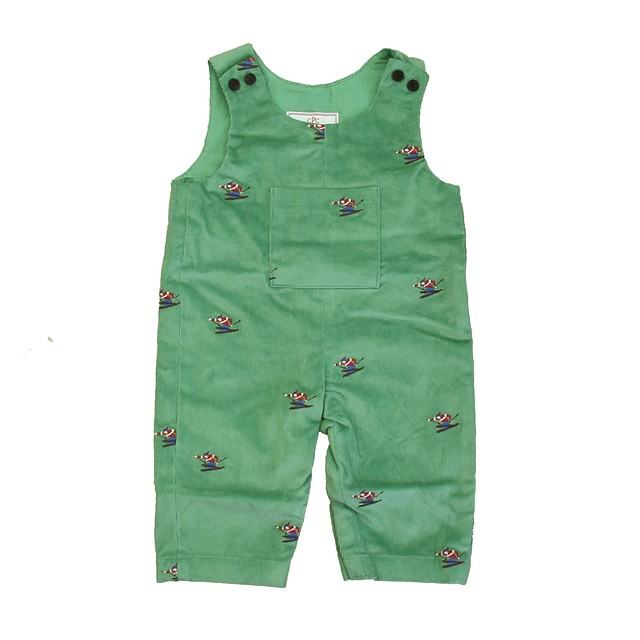 Classic Prep Frosty Spruce with Skiier Romper 0-6 Months 