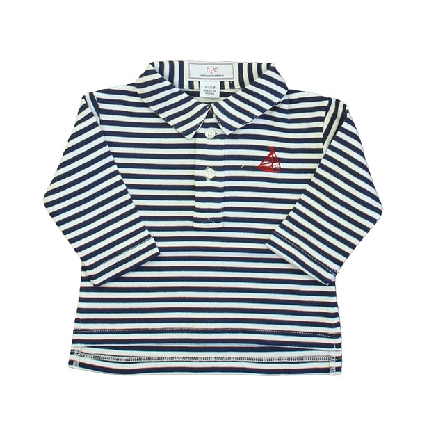 Classic Prep Navy | Bright White | Red Rugby Shirt 0-6 Months 