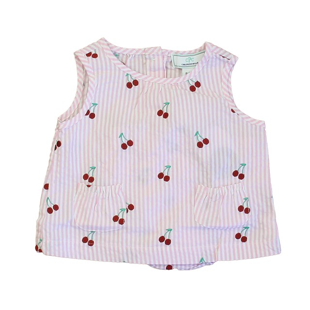 Classic Prep Cherries on Pink Stripe Apparel Sets 12-24 Months 