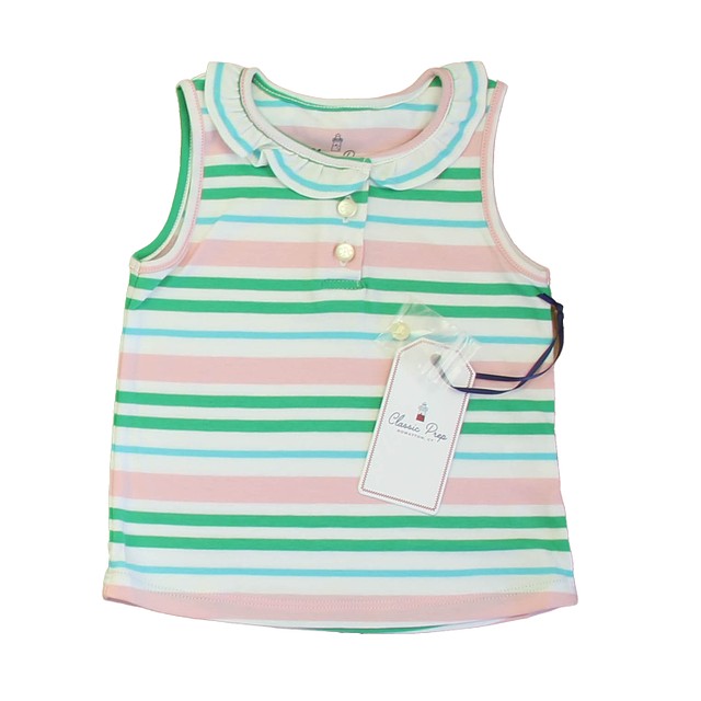 Classic Prep Lilly's Pink Multistripe Polo Shirt 12-24 Months 