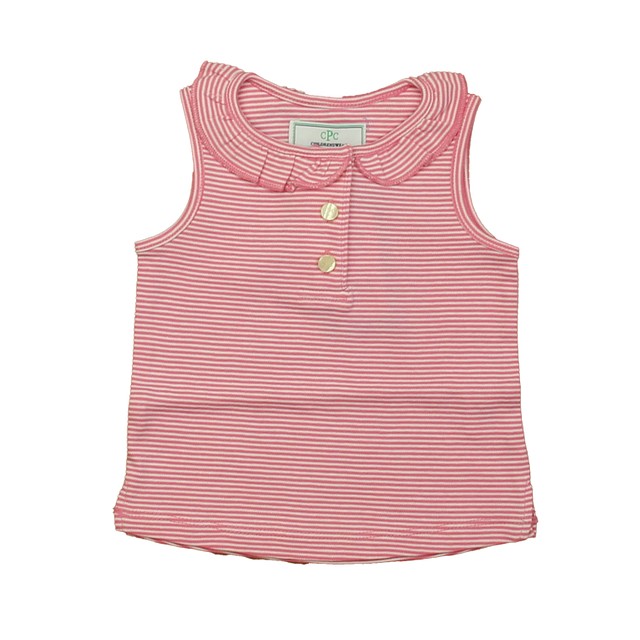 Classic Prep Pink and White Stripe Polo Shirt 12-24 Months 