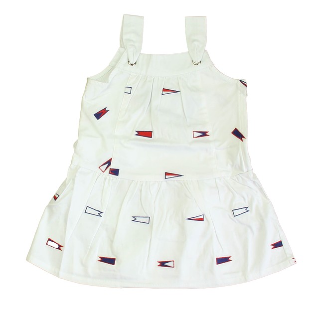 Classic Prep Bright White with Burgees Dress 2-5T 