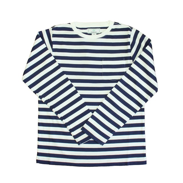 Classic Prep Medieval Blue | Bright White Stripe Long Sleeve T-Shirt 6-14 Years 