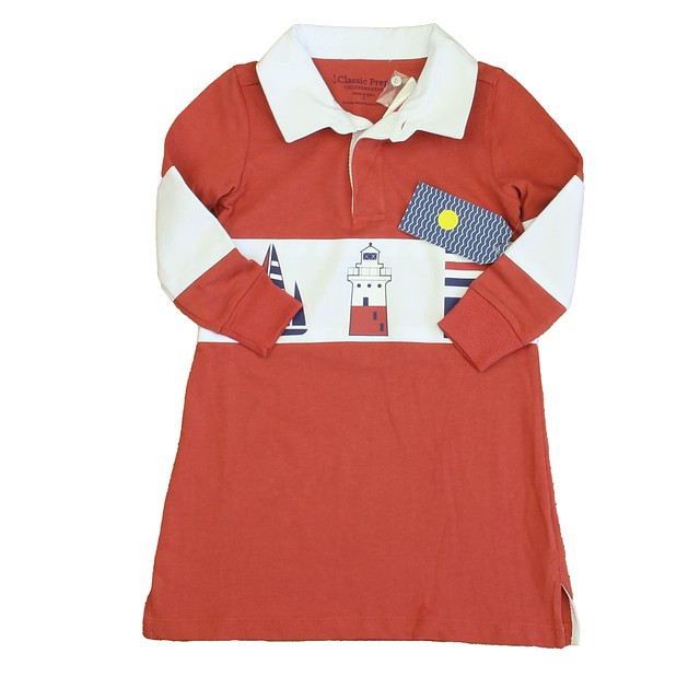 Classic Prep Red | White | Red Sailboats Dress 6-14 Years 