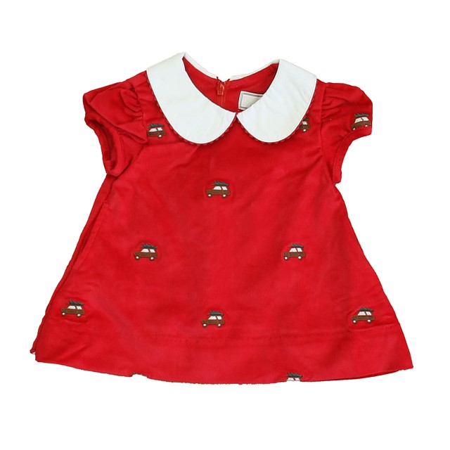 Classic Prep Crimson with Woody Dress 6-9 Months 