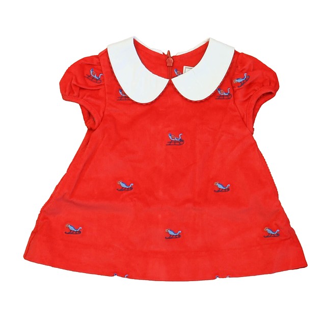 Classic Prep Tomato with Sleighs Dress 6-9 Months 