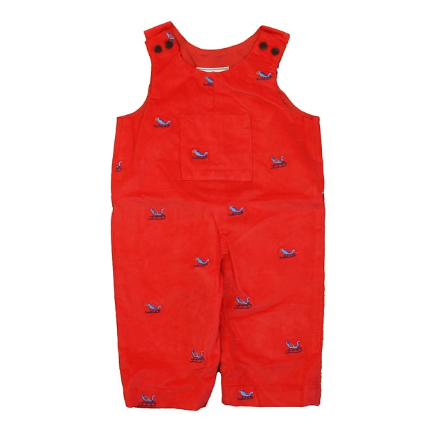Classic Prep Tomato with Sleighs Romper 6-9 Months 