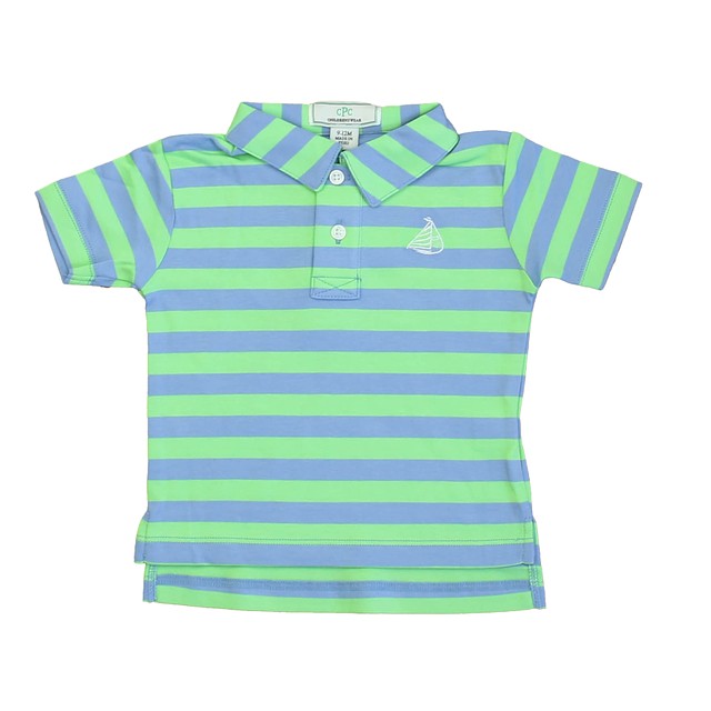 Classic Prep Cornflower Blue | Summer Green Polo Shirt 9-12 Months 