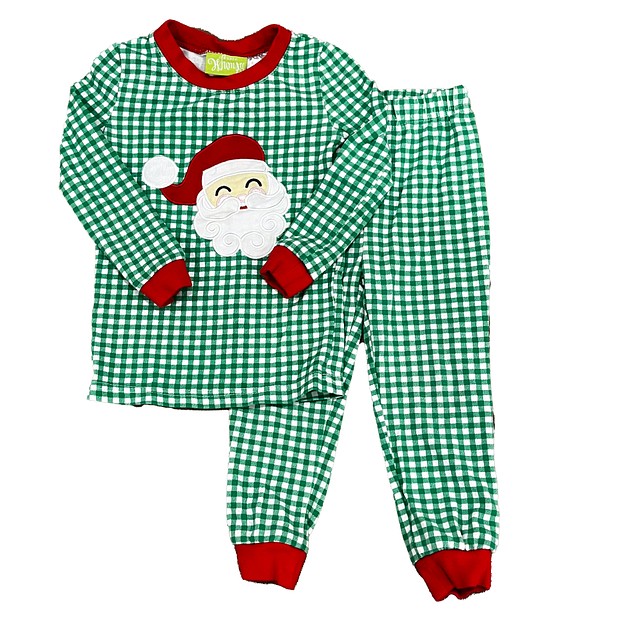 Classic Whimsy 2-pieces Green | White Santa 2-piece Pajamas 2T 