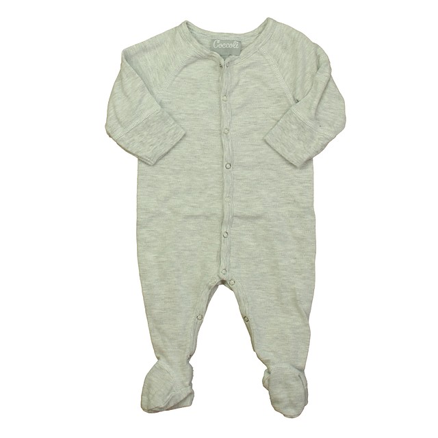 Coccoli Gray 1-piece footed Pajamas 3 Months 