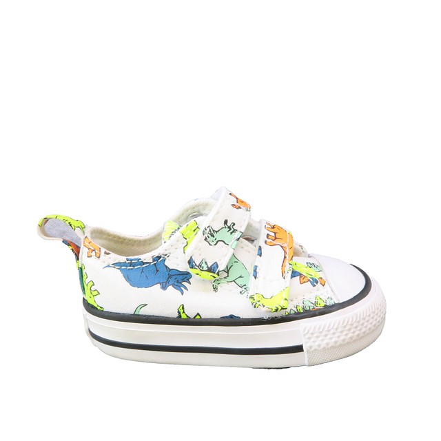 Converse White | Orange | Green Dinosaurs Sneakers 2 Infant 