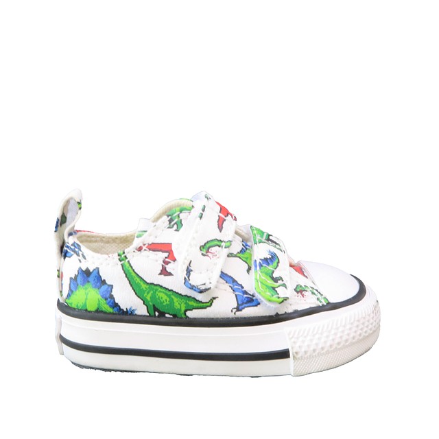 Converse White | Red | Green Dinosaurs Sneakers 2 Infant 
