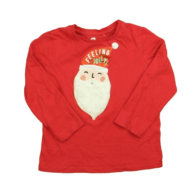 Cotton On Red Santa Long Sleeve T-Shirt 3T 