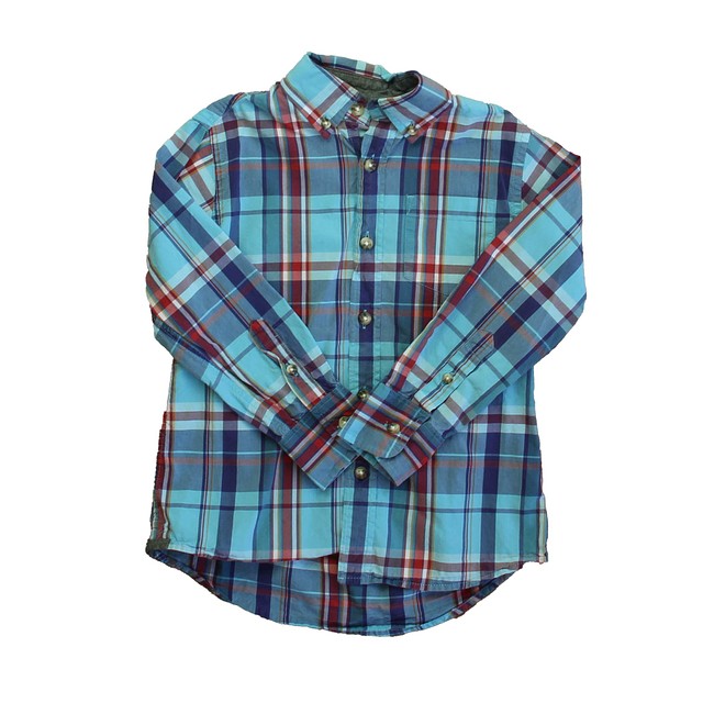 Crewcuts Blue | Red Plaid Button Down Long Sleeve 4-5T 