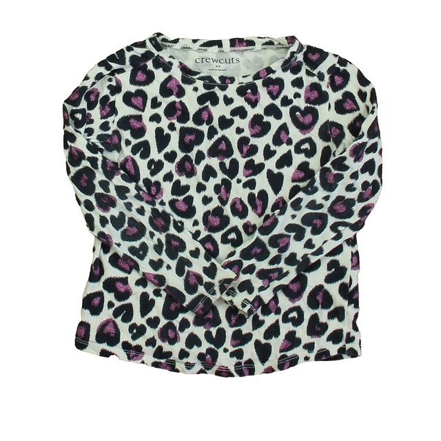 Crewcuts Leopard Hearts Long Sleeve T-Shirt 4-5T 