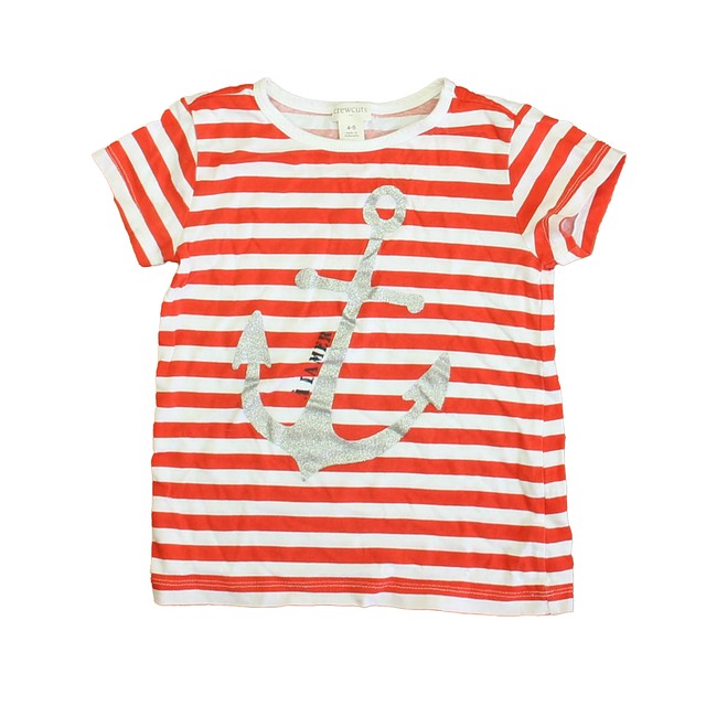 Crewcuts Red | White | Silver Anchor T-Shirt 4-5T 