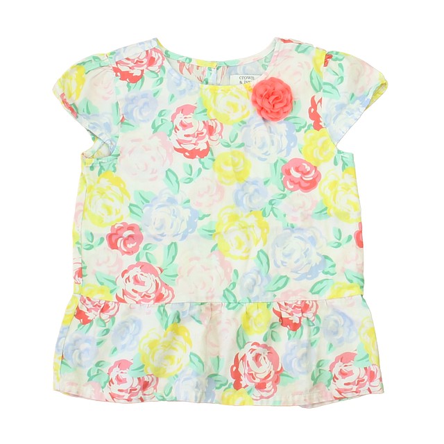 Crown & Ivy Blue | Pink | Yellow Floral Blouse 7 Years 