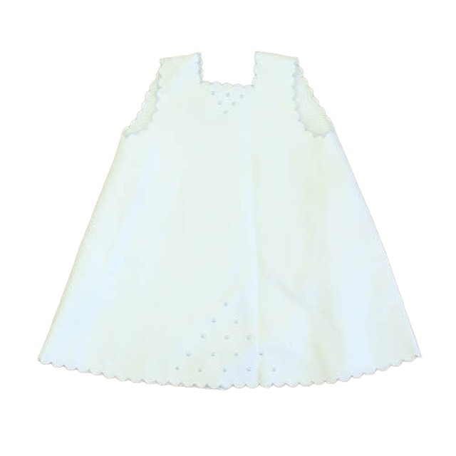 D. Porthault White | Blue Dress 3 Months 