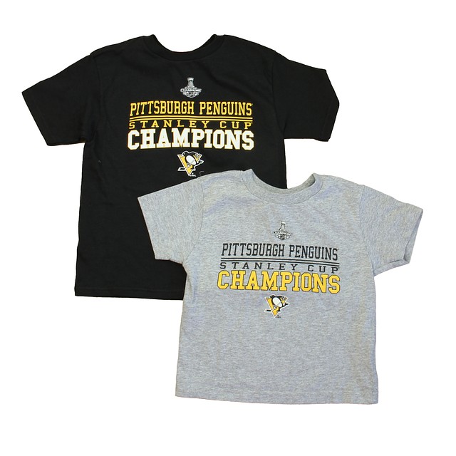 Delta Set of 2 Gray | Black Pittsburgh Penguins T-Shirt 4T 