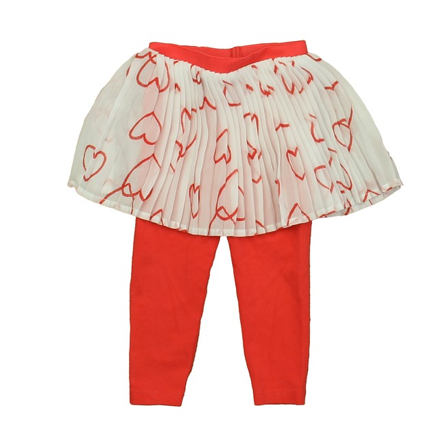 dip Red | White Hearts Leggings 12-18 Months 