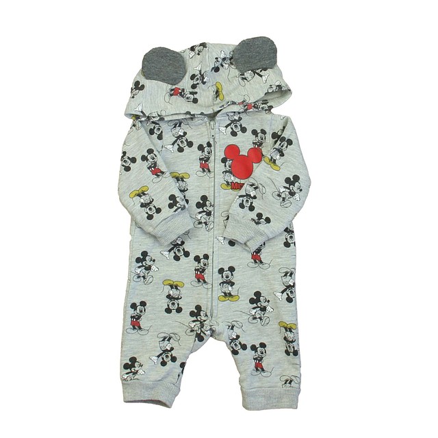 Disney Gray Mickey Long Sleeve Outfit 0-3 Months 