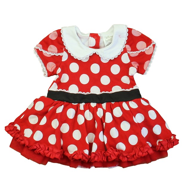 Disney Red | White Polka Dots Dress 12-18 Months 