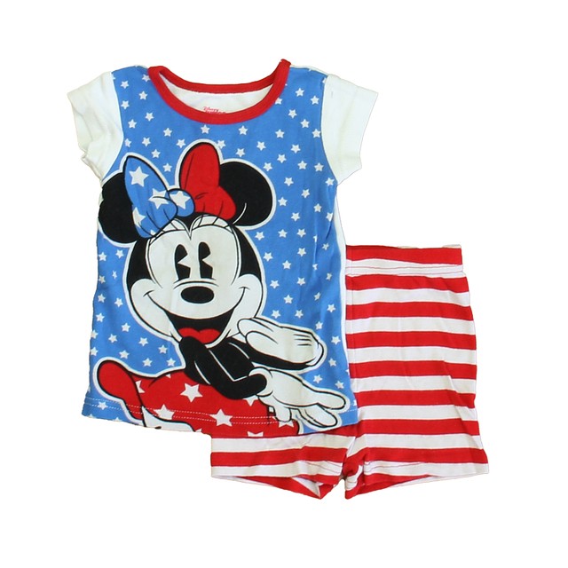 Disney 2-pieces Red | White | Blue Minnie 2-piece Pajamas 18 Months 
