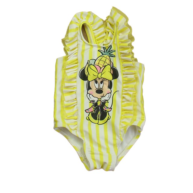 Disney Yellow | White Minnie 1-piece Swimsuit 3-6 Months 