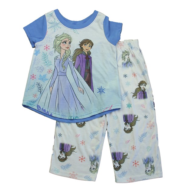 Disney 2-pieces White | Blue Frozen 2-piece Pajamas 3T 