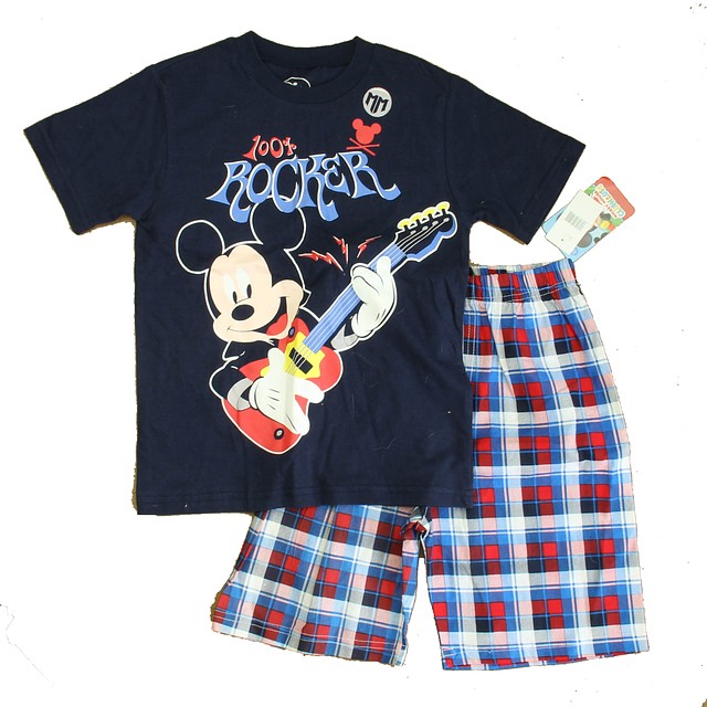 Disney 2-pieces Navy | Red Mickey Apparel Sets 6 Years 