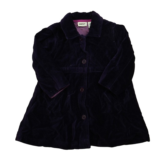 DKNY Purple Velour Winter Coat 24 Months 