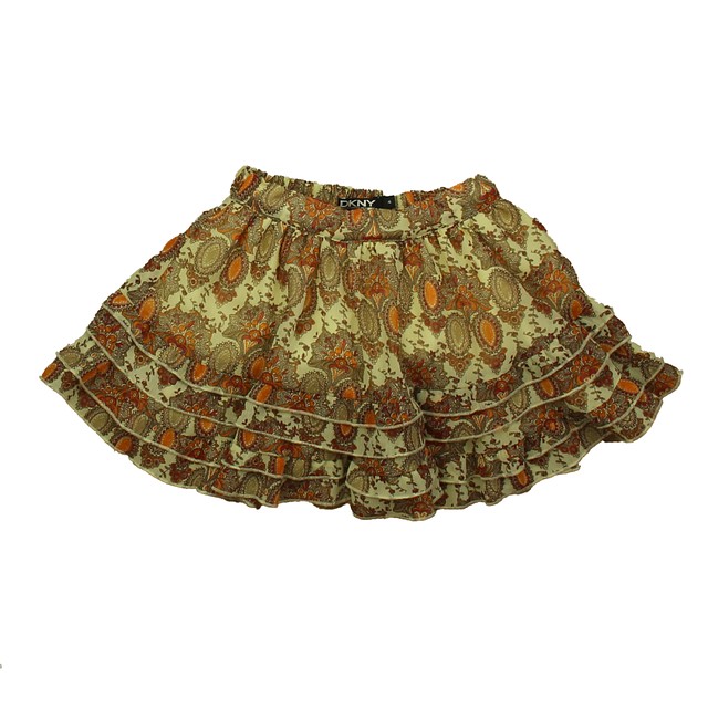 DKNY Ivory | Brown Paisley Skirt 4T 