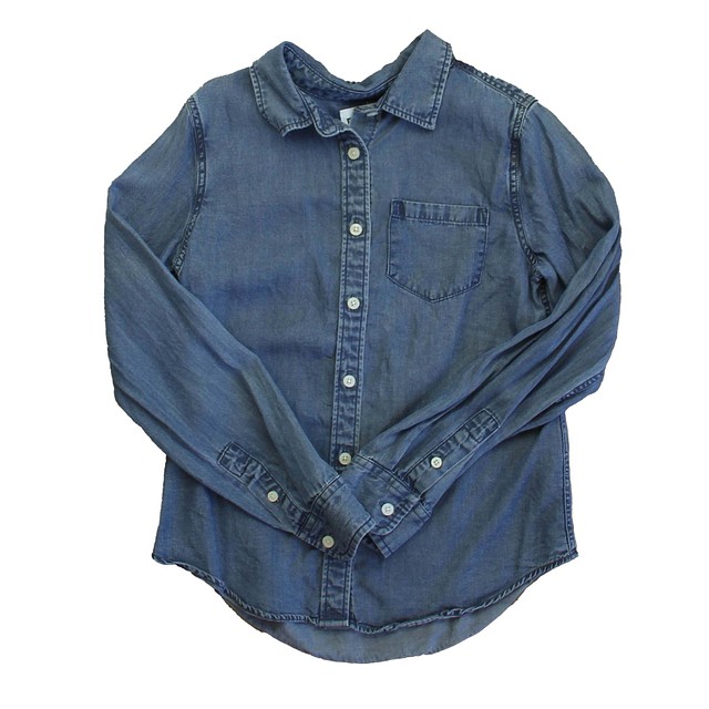 DL 1961 Blue Button Down Long Sleeve 7 Years 