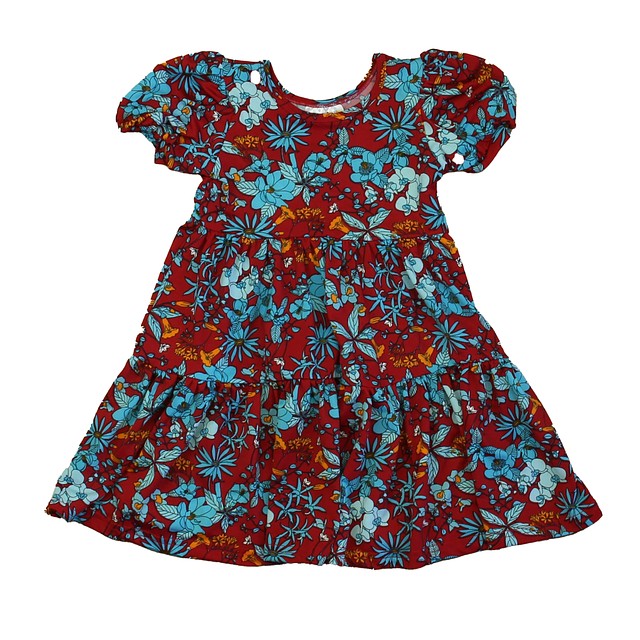Dot Dot Smile Red | Blue Floral Dress 3-4T 