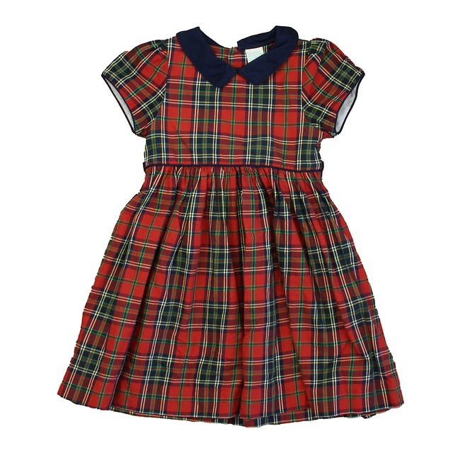 Edgehill Collections Red | Navy Plaid Dress 3T 