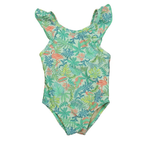 Egg Green | Pink Flamingo 1-piece Swimsuit 12 Months 