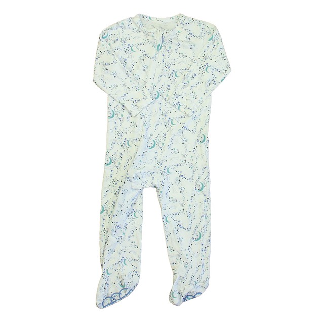 Egg Ivory | Aqua Moon 1-piece footed Pajamas 9 Months 