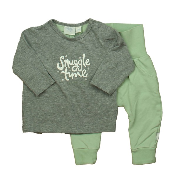 Feetje 2-pieces Gray | Green Apparel Sets 3-6 Months 