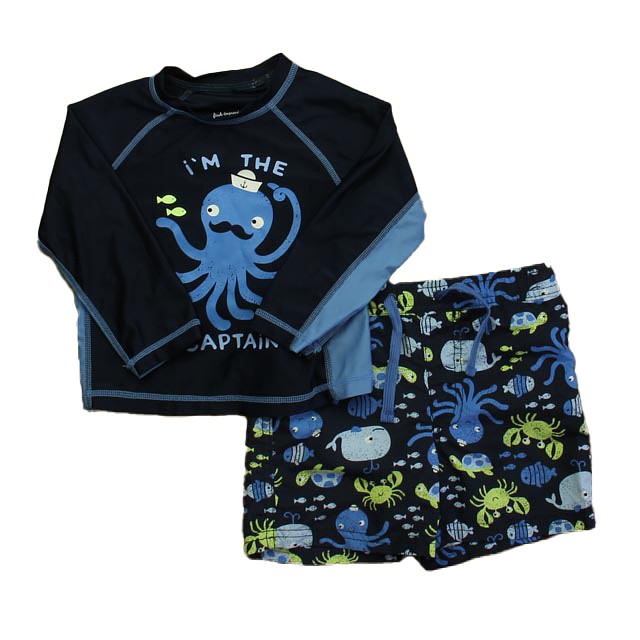 First Impressions Navy Fish 2-piece Swimsuit 24 Months 