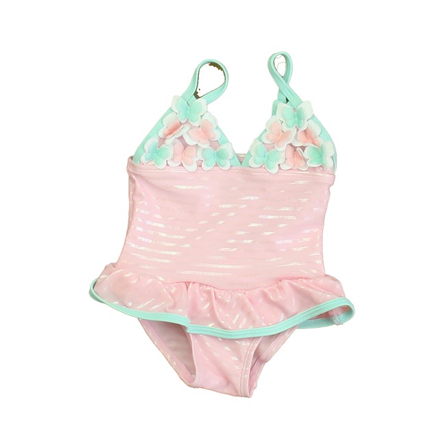Floatimini Pink | Aqua Butterflies 1-piece Swimsuit 12 Months 