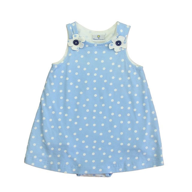 Florence Eiseman Blue | White Polka Dots Dress 12 Months 